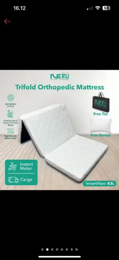 Kasur matras orthoped lipat