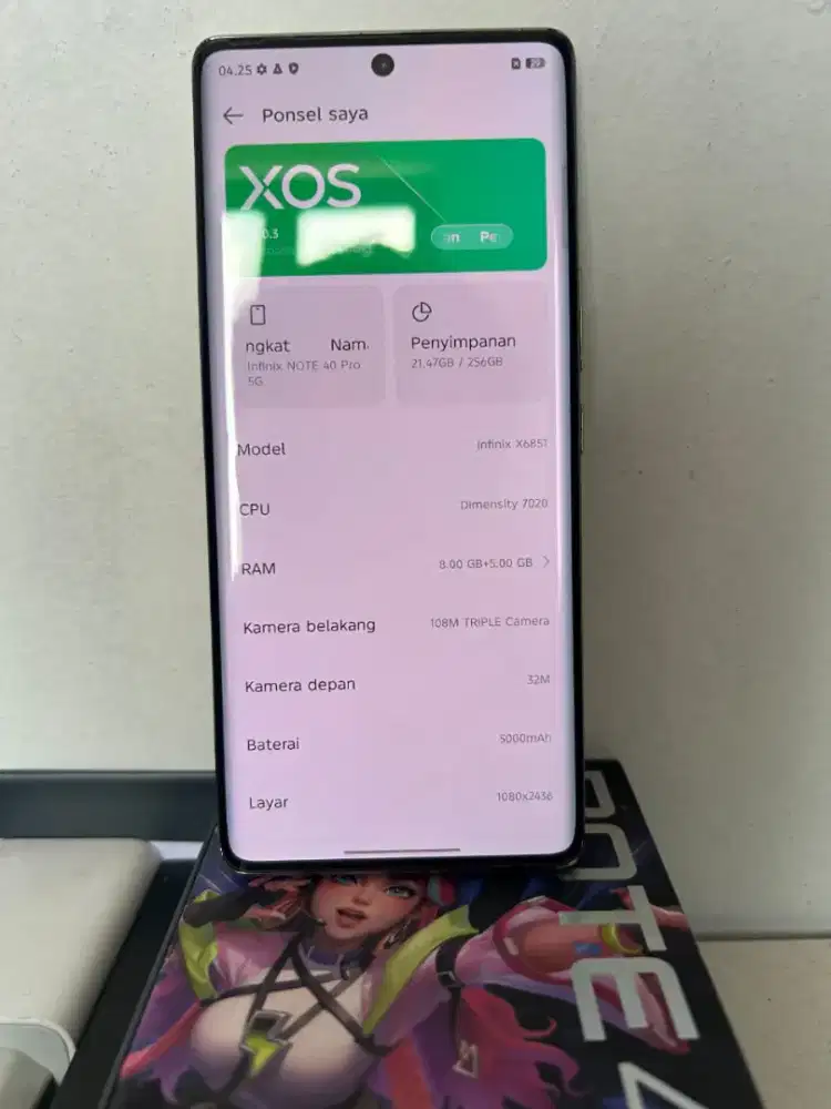 Infinix note 40 pro 5G 8/256GB