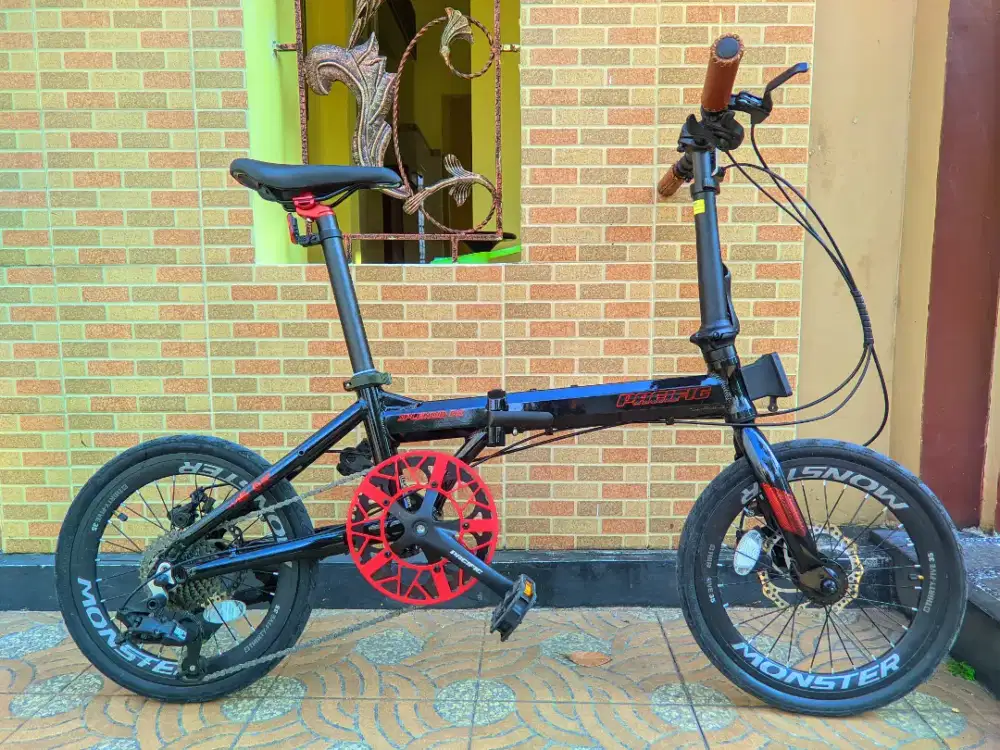 sepeda lipat pacific Splendid 9speed ukuran 16 frame alloy