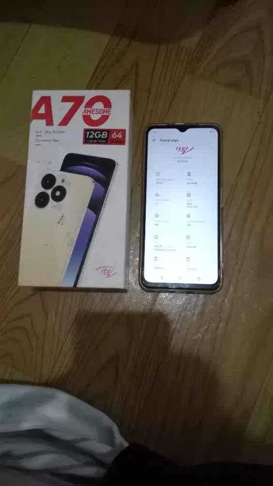 Nego Santai HP Itel A70 Second RAM 12/64 5000 mAh