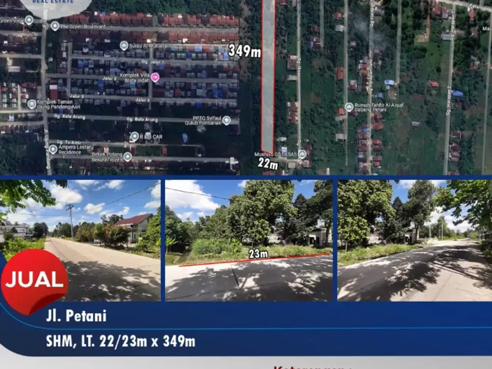 Dijual tanah seluas 7993m² - pinggir Jl. Petani