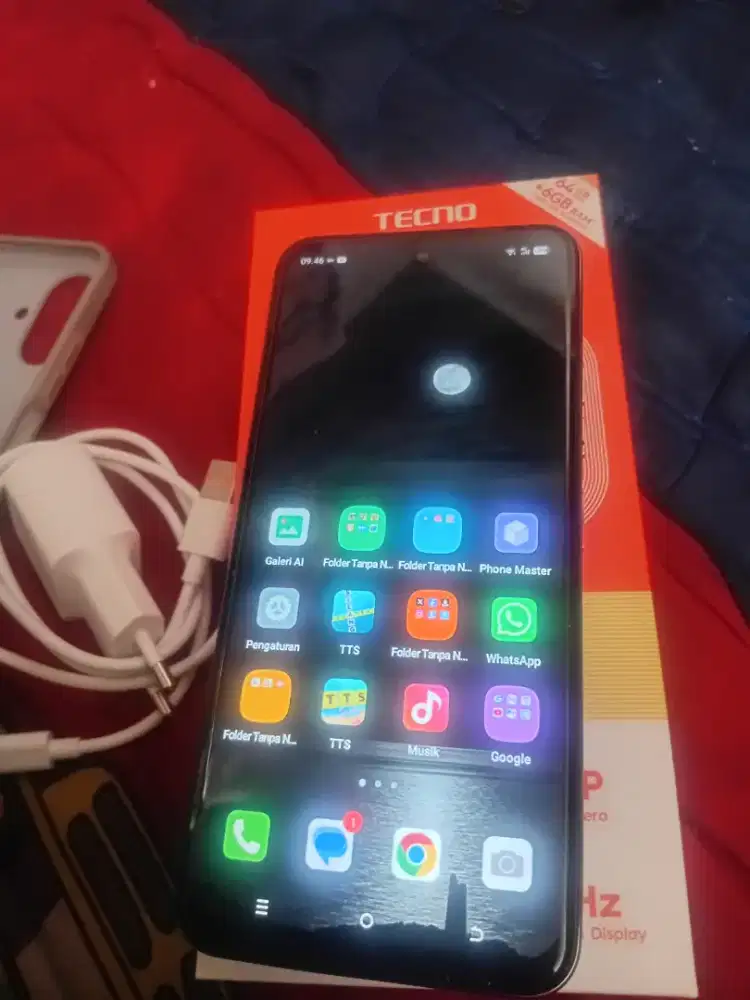 Tecno sparko go 2 ram 3+3/64 mulus no mimus fullset