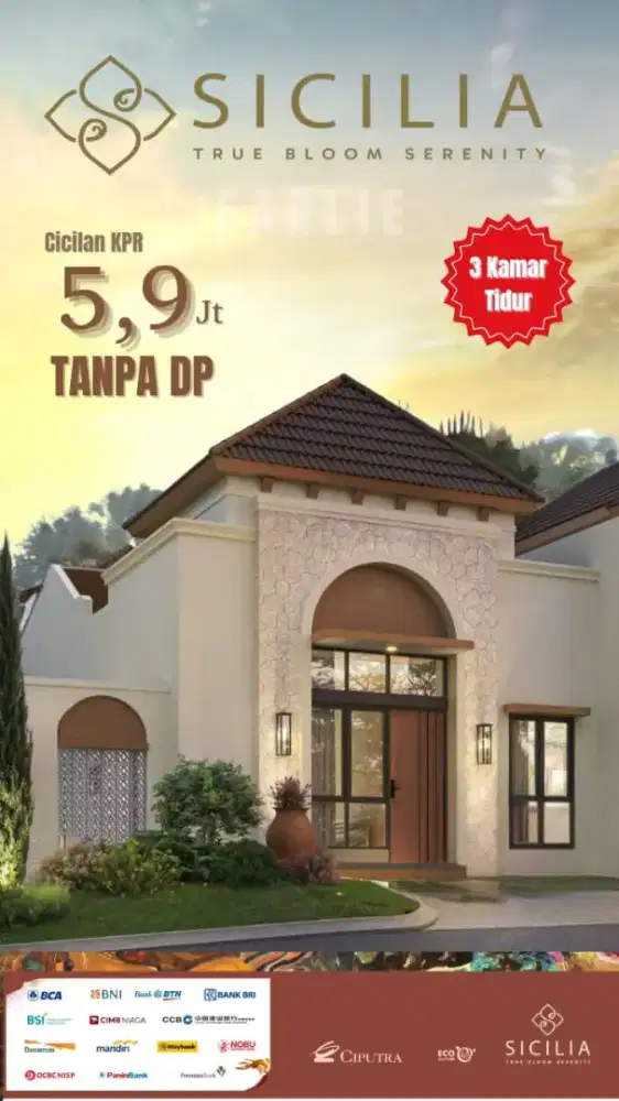 Hot News!New Launching cluster SICILIA Citra City Sentul star 850jt-an