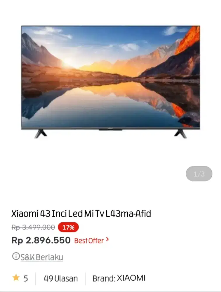 Xiaomi Google tv 43 inci