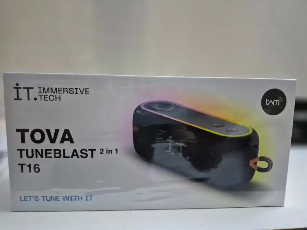 Speaker bluetooth wireless 2 in 1 baru brand Tova dan Amos