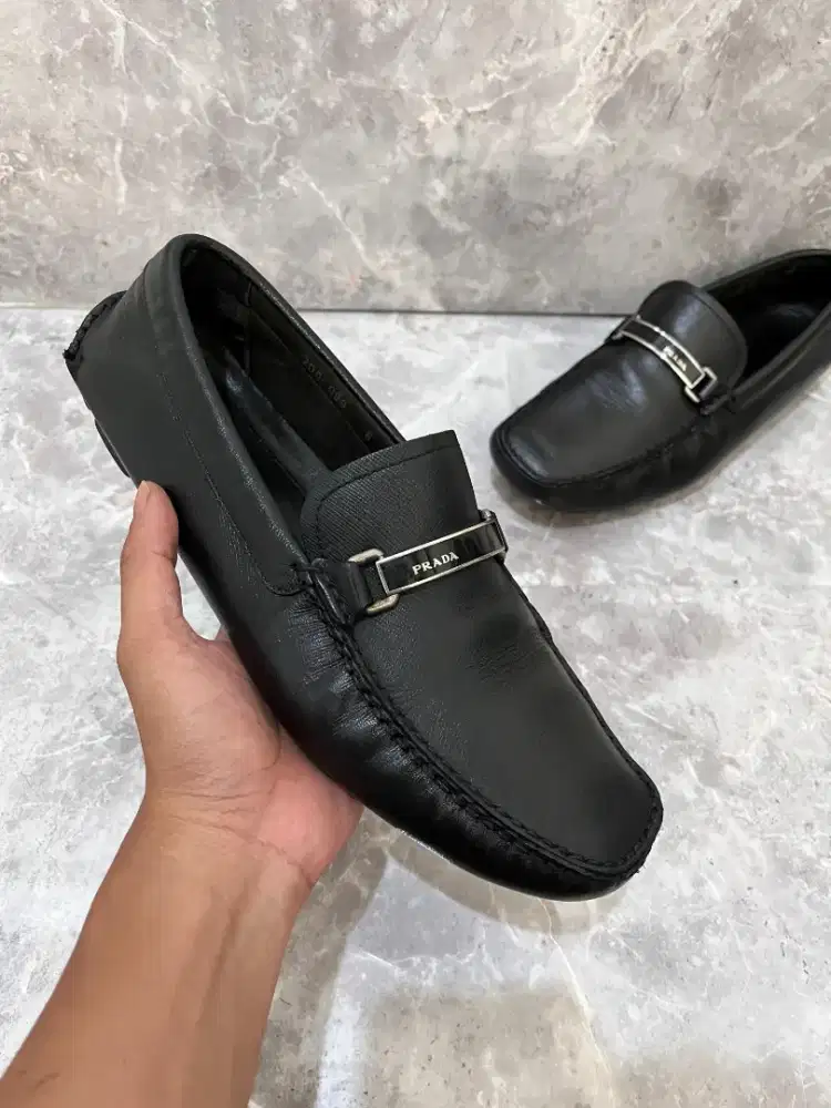 Sepatu Prada Original loafer casual preloved gucci louis vuitton bally