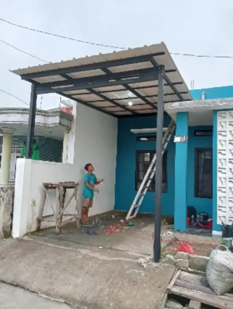 Kanopi baja ringan atap alderon, spandek pasir dan polos