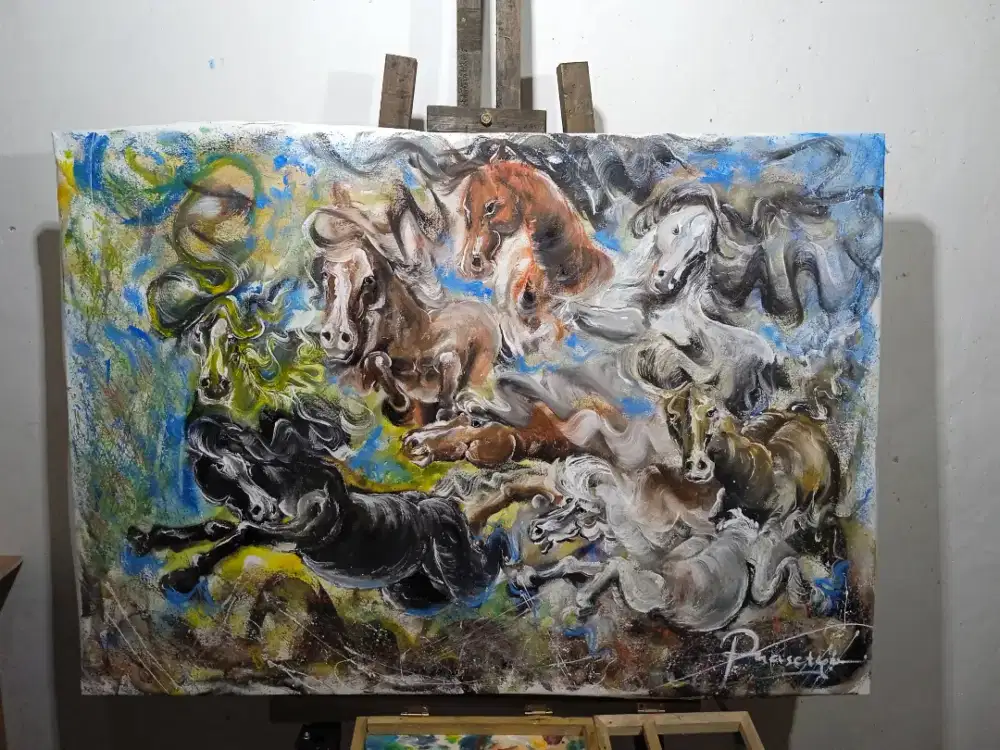 lukisan delapan kuda dan jasa lukis