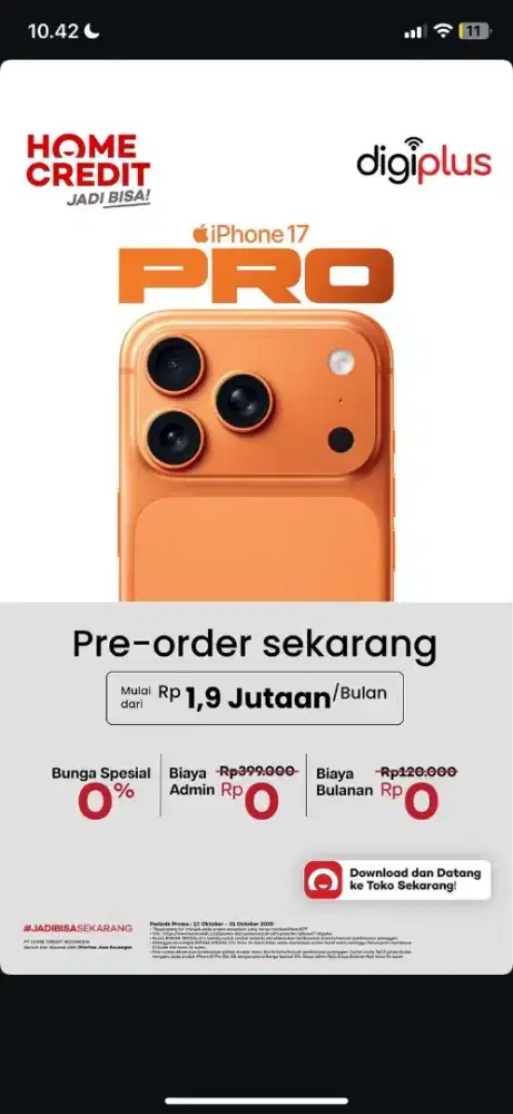 Po Iphone 17 bisa di cicil tanpa cc