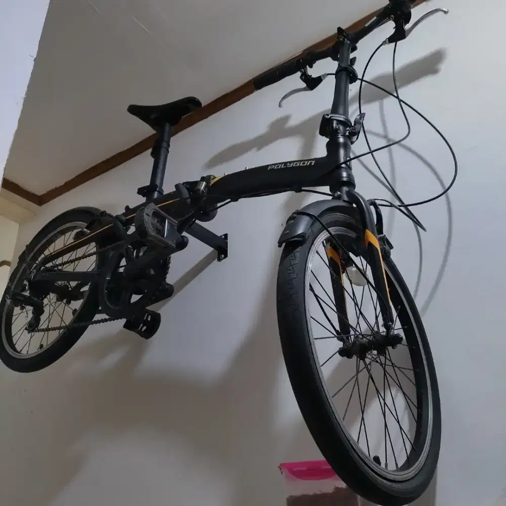 Sepeda olahraga sepeda lipat polygon urban 3 hitam