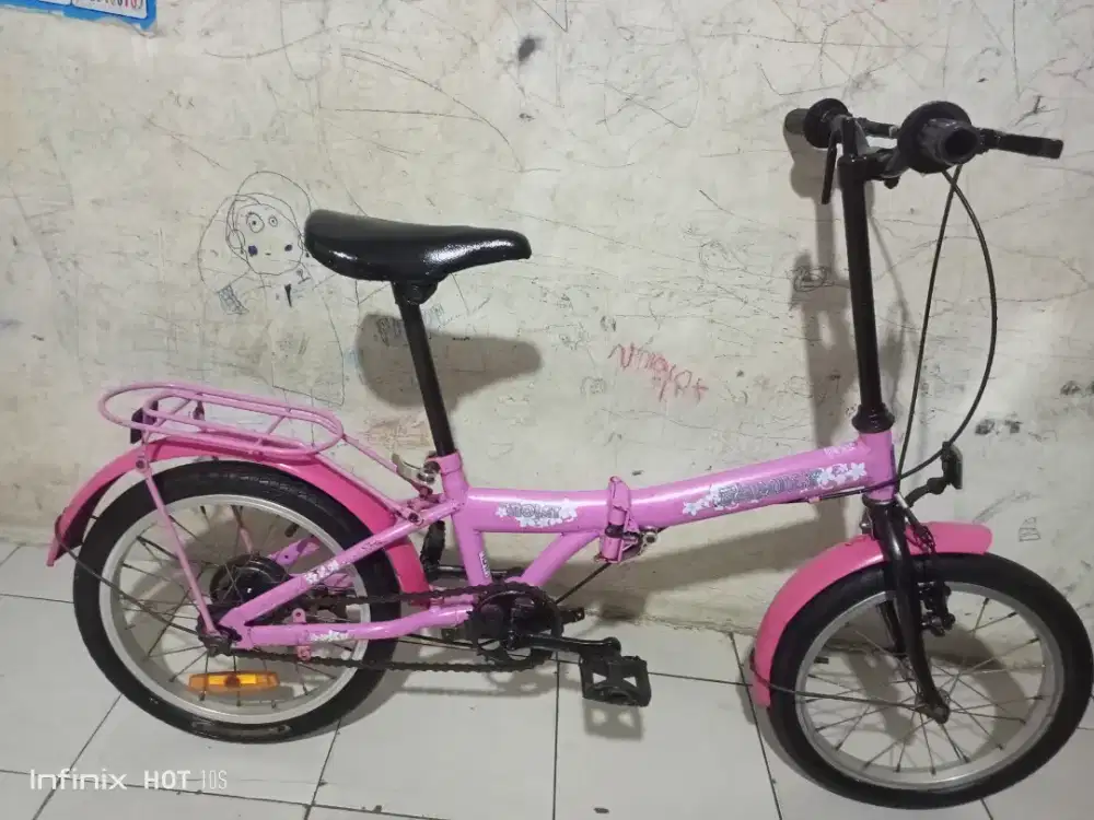 SEPEDA LIPAT ANAK CEWEK UKURAN 16 merk FAMILY KOKOH SIAP PAKAI