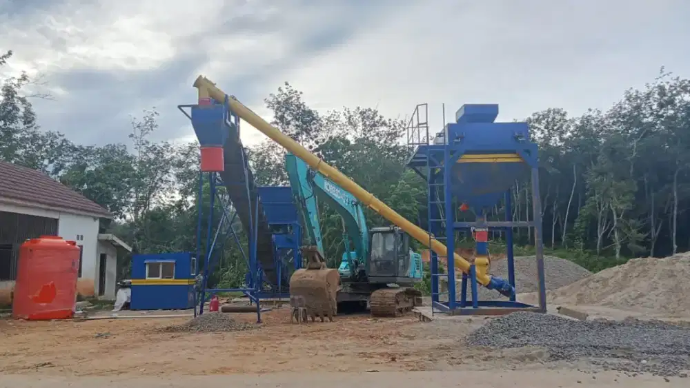 Batching Plant Portable DRYMIX 25–40 m³/jam - Fleksibel & Efisien