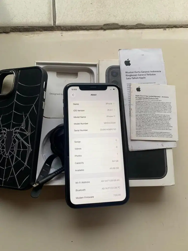 Iphone 11 64gb ex ibox warna black