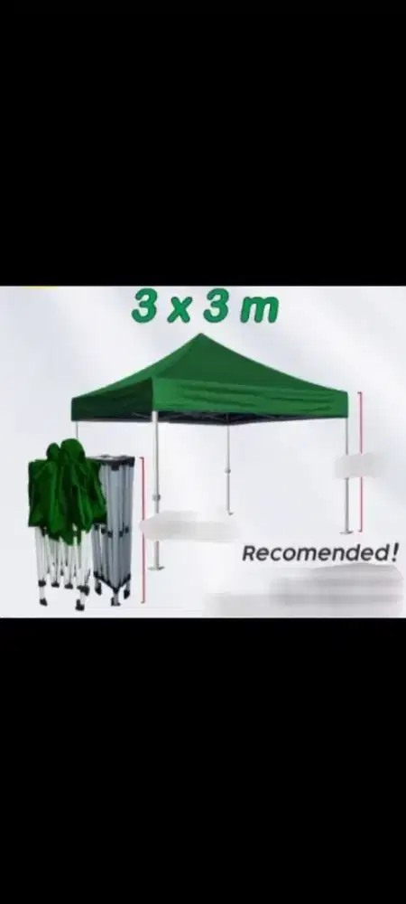 Tenda ukuran 3 x 3 meter
