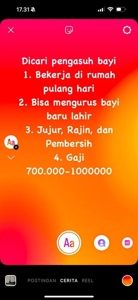 Dicari Pengasuh Bayi