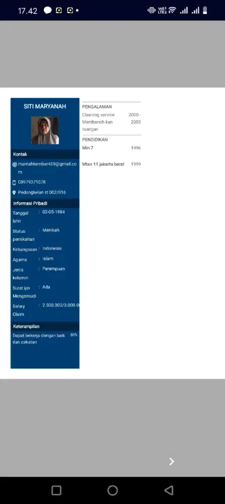 saya mencari pekerjaan sebagai ob, karna pengalaman ob