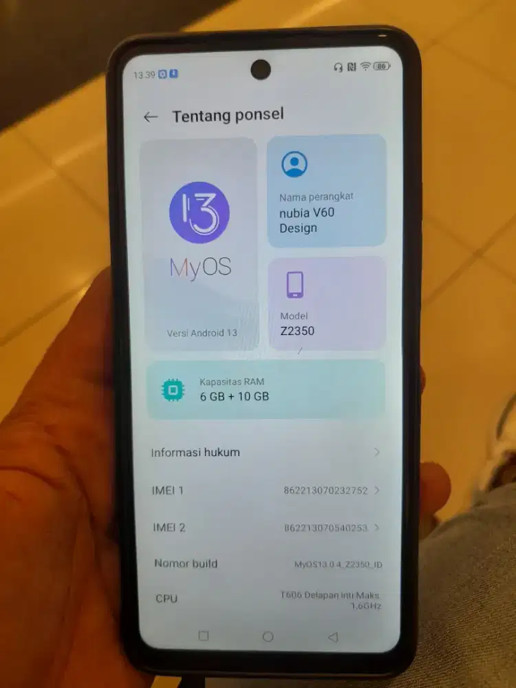 NUBIA RAM 6 DARI ZTE