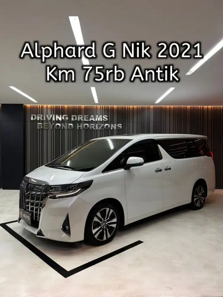 Toyota Alphard 2.5 G TSS Nik 2021 Putih Km75rb B16SIA mdl 2020