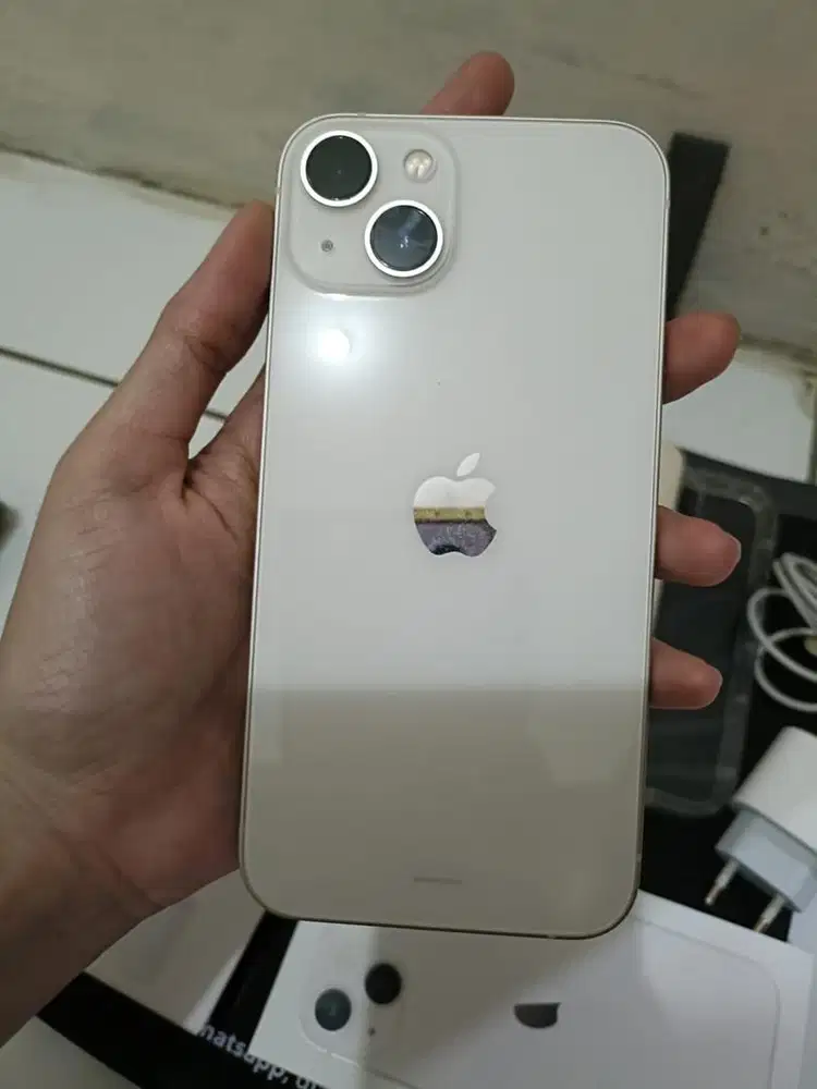 Preloved Apple iPhone 13 128gb Starlight / Putih ex Ibox