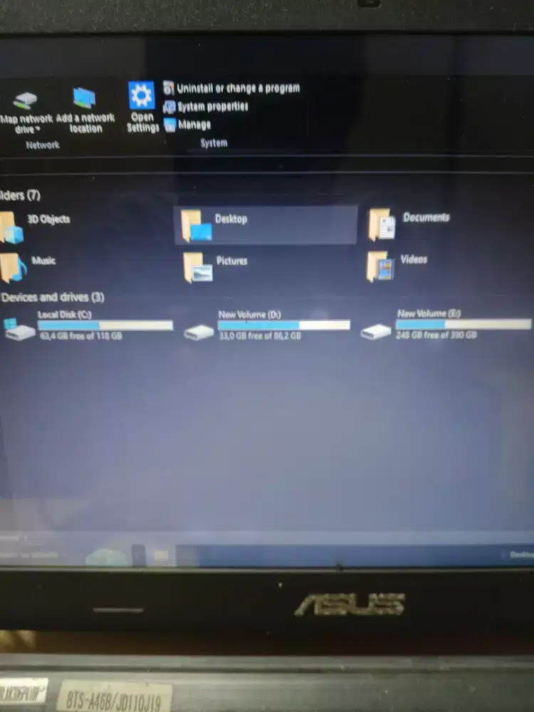 Laptop Asus A46CB i3 RAM 8GB SSD 128GB + 512GB – Siap Pakai!