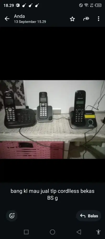jual tlp cordlless bekas ada 3 tlp 350 aj masih normal BS cek
