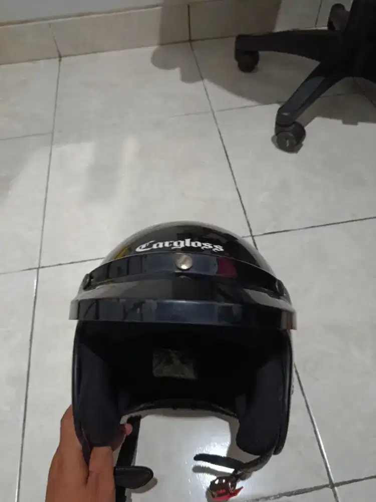 Helm cargloss hitam glosy