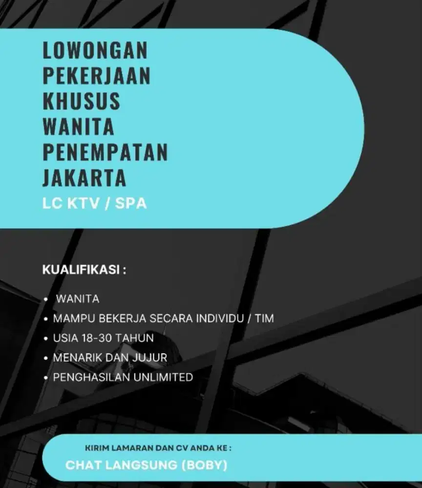 Lowongan kerja Khusus wanita usia maksimal 28 tahun