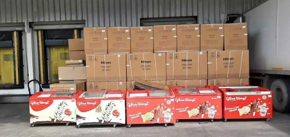 Freezer eskrim Glico wings freezer box es frozen