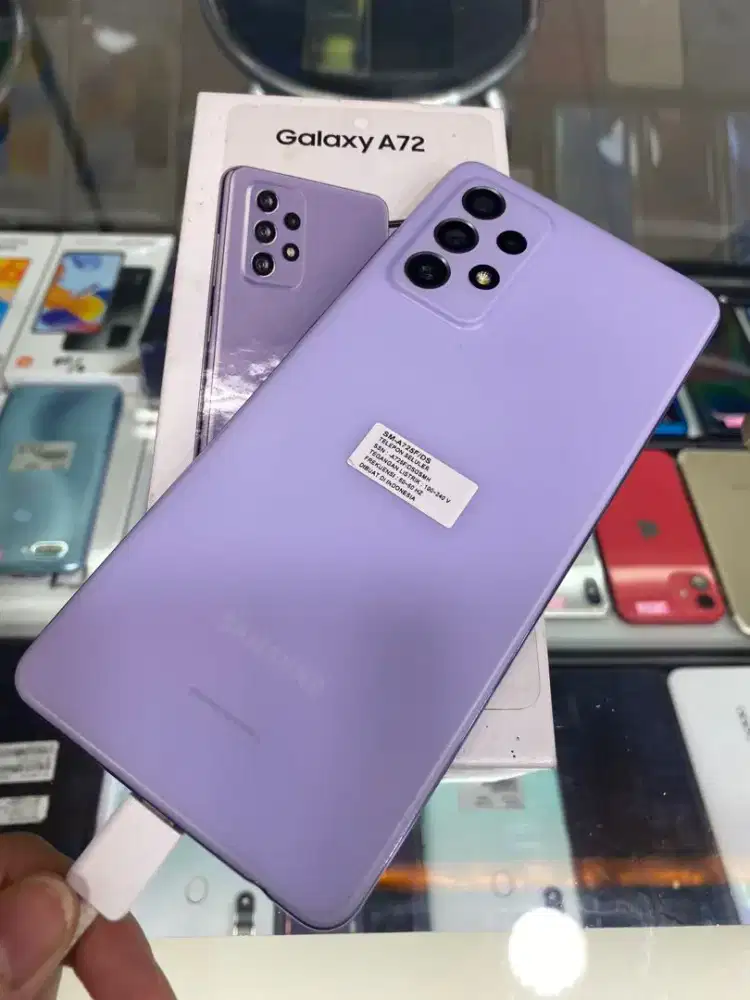 Samsung A72 Purple Black Fullset Resmi Indonesia