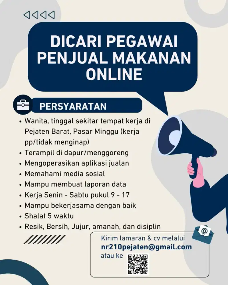 Info lowongan kerja Pejaten