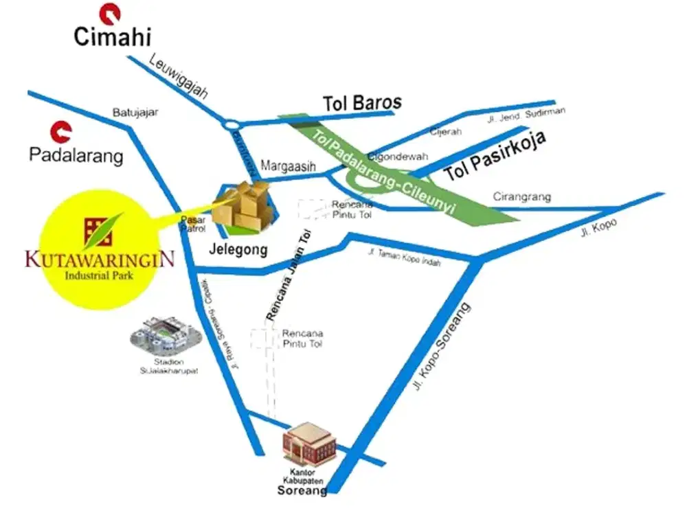 Jual Cepat Kejar minggu ini, Komplek Industrial Gudang di Kutawaringin Bandung