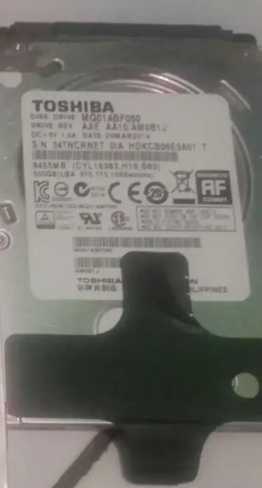 HARDISK SATA FOR LAPTOP/PS TOSHIBA 500GB  GOOD CONDITION JAKSEL