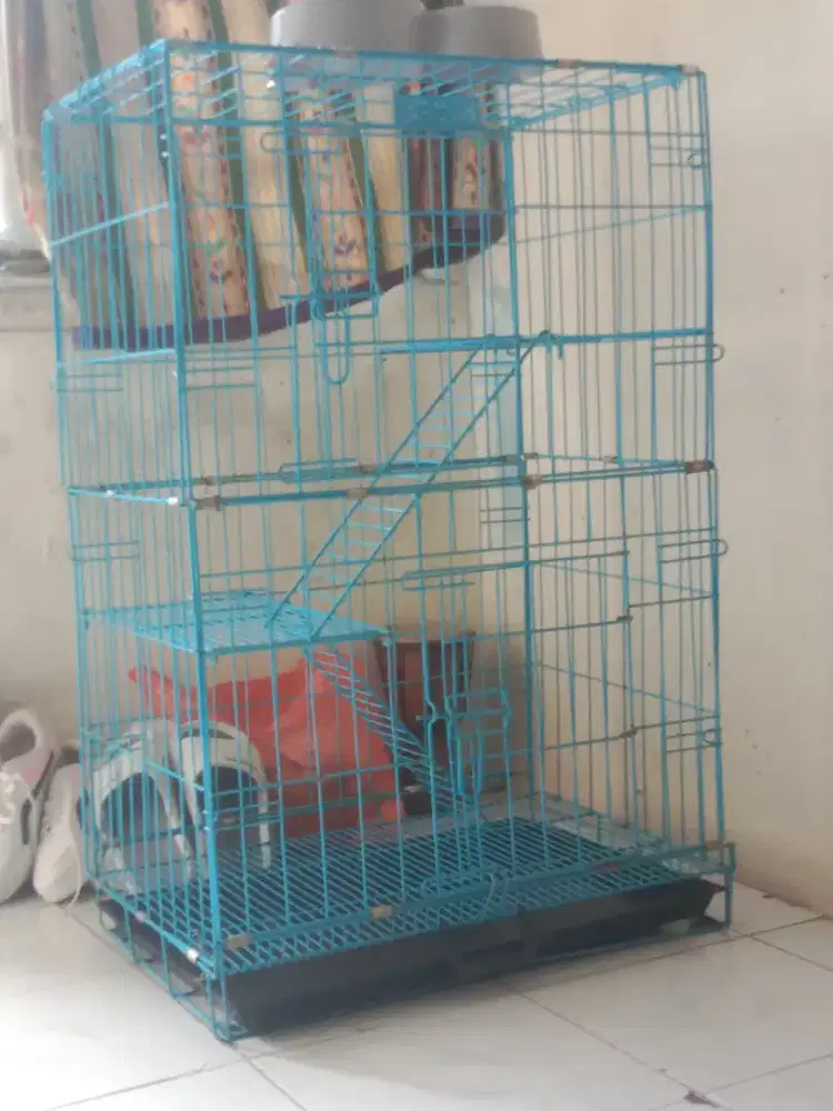 Kandang kucing tingkat octagon