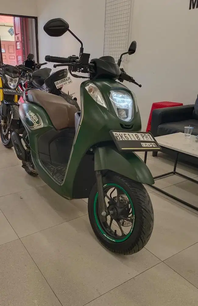 Honda Genio CBS ISS 2024 warna Hijau Doff 110 CC Motor Matic Green Mat