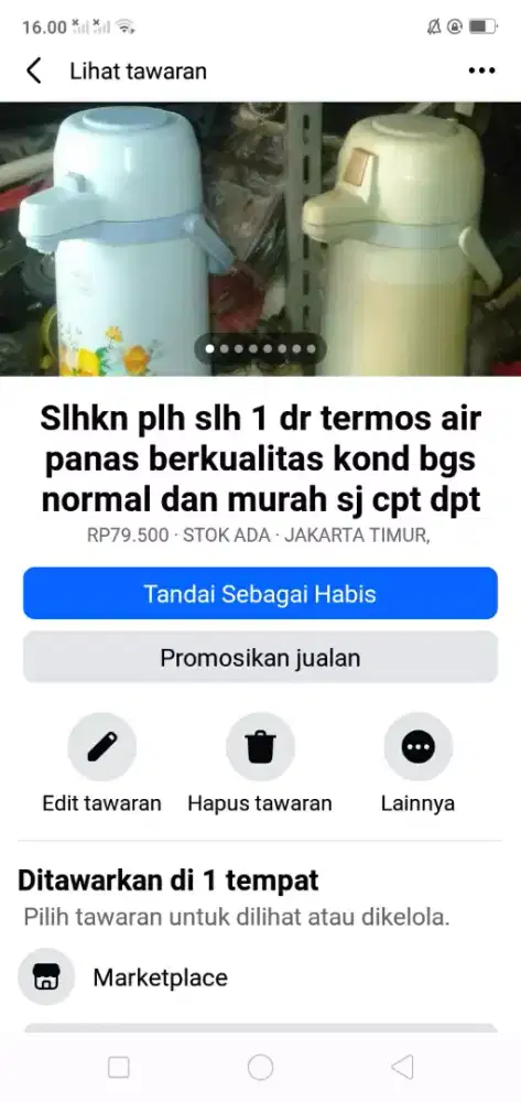 Slhkn plh slh 1 dr termos air panas berkualitas kond bgs hrg murah sj