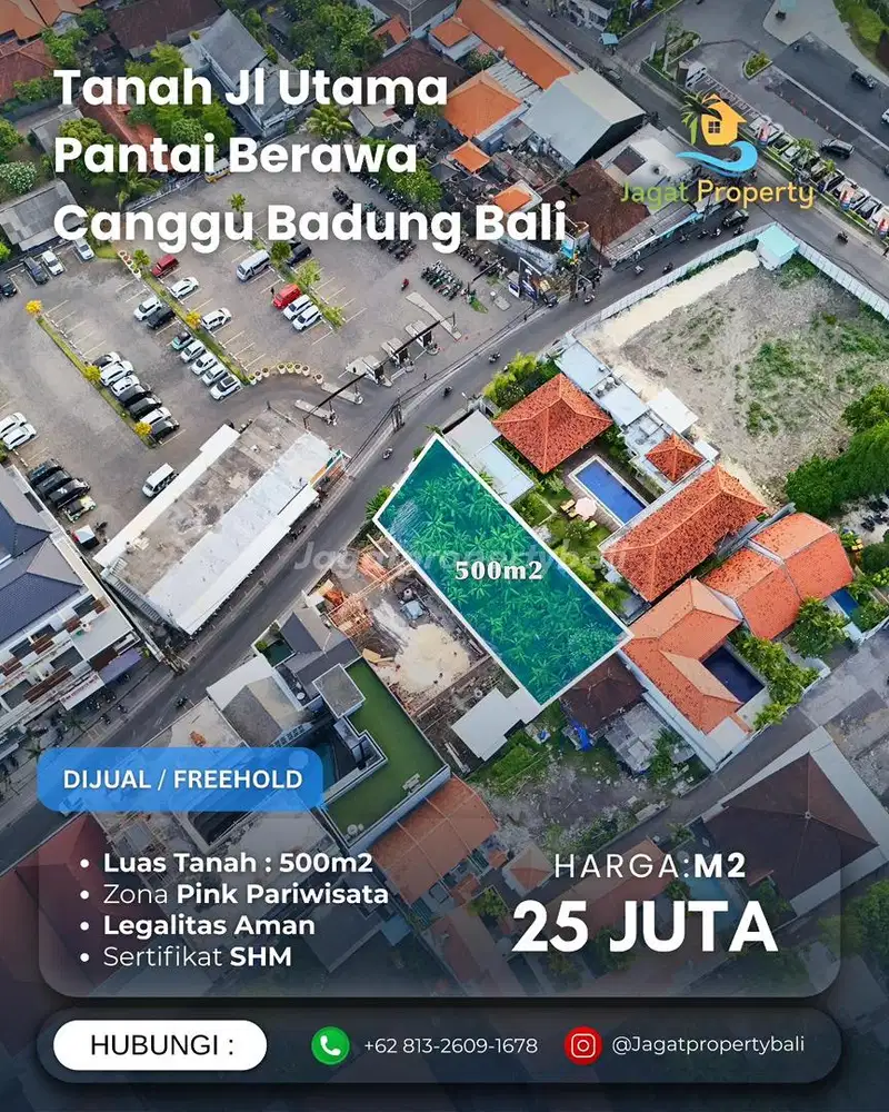 Dijual Tanah Komersil Dekat Atlas Beach Club Canggu Badung Bali