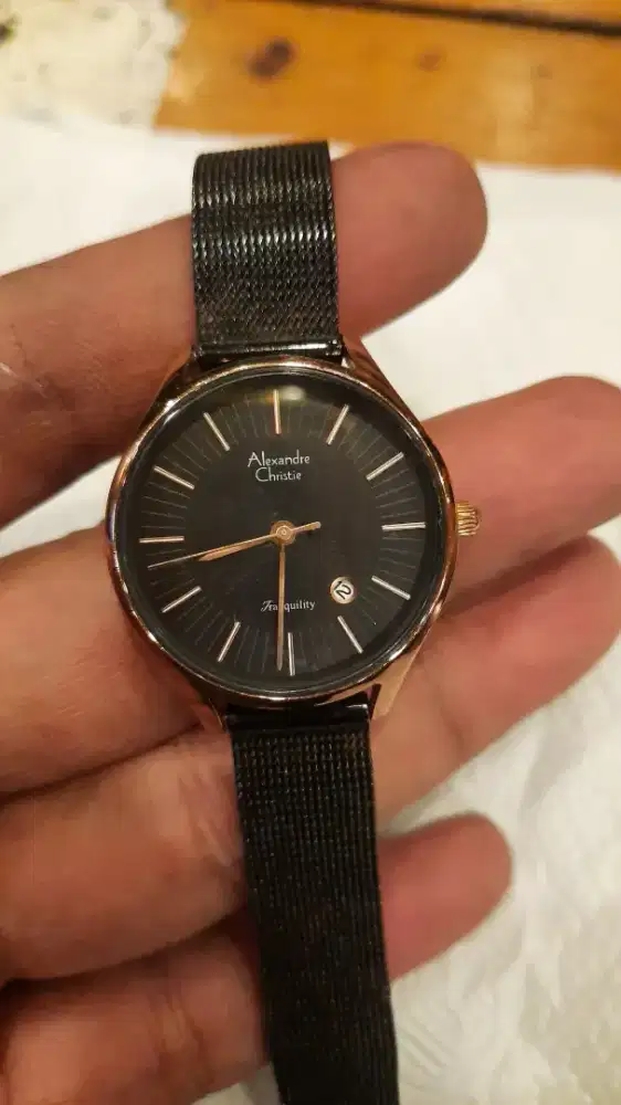 Jam tangan alexandre christie 8522LD gold
