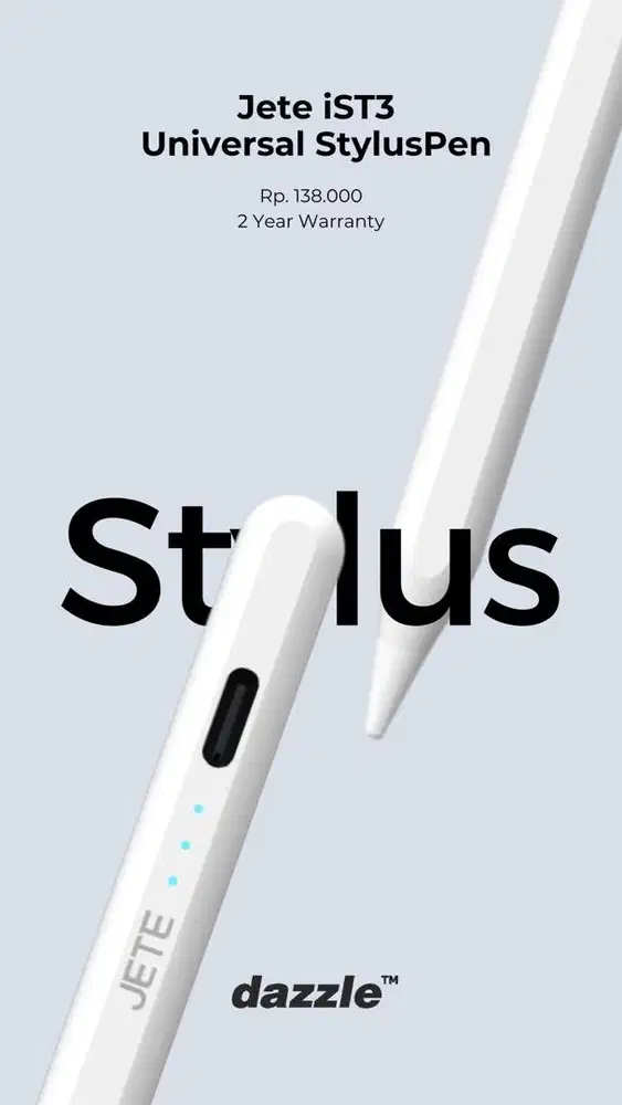 STYLUS PEN JETE IST3 UNTUK IPAD PALM REJECTION GARANSI 2 TAHUN