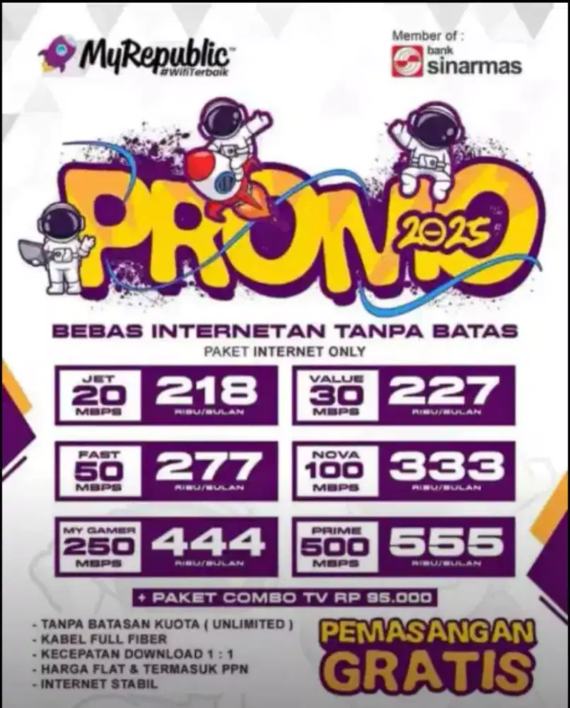 Promo pemasangan internet myrepublic Wifi myrepublic