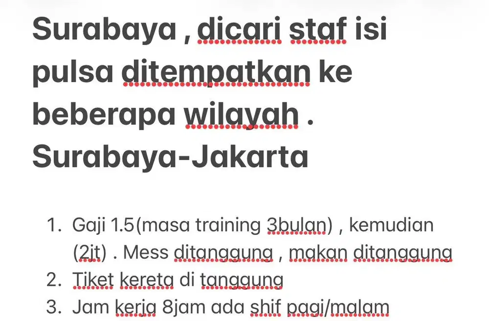 Dicari admin staff area depok / jakarta