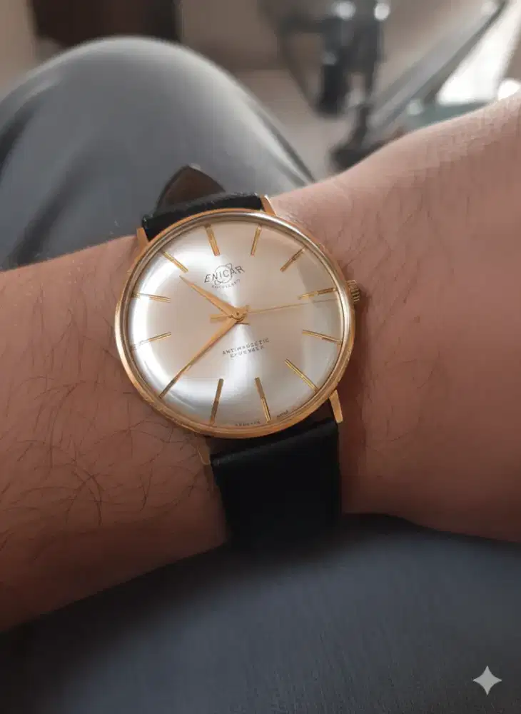 Jam tangan vintage Enicar ultrasonic manual winding