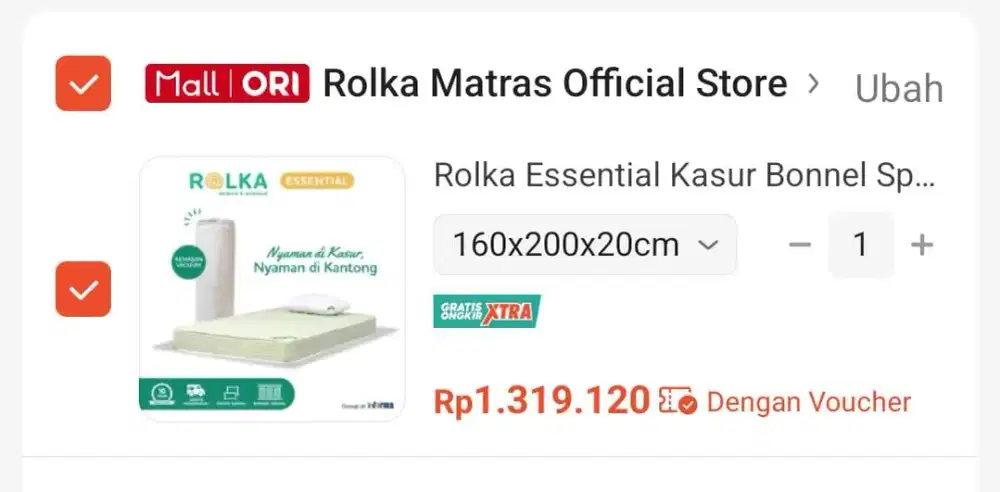 Kasur rolka 160*200