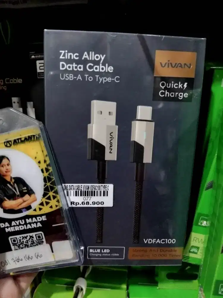 DATA CABLE VIVAN VDFAC 100 TYPE C ATLANTIS DAHSYAT
