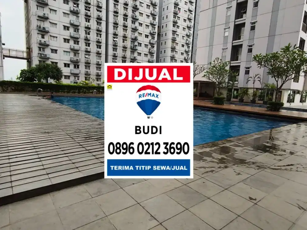 Dijual apartemen oak tower kelapa gading pulogadung cakung LB 42 m2 2 KT lantai 5 view kolam renang