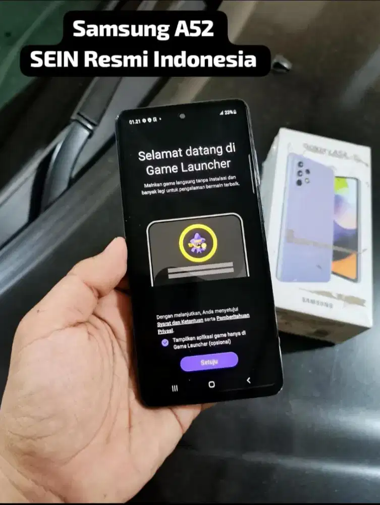 samsung a52 8/256 blue resmi super amoled siap pakai