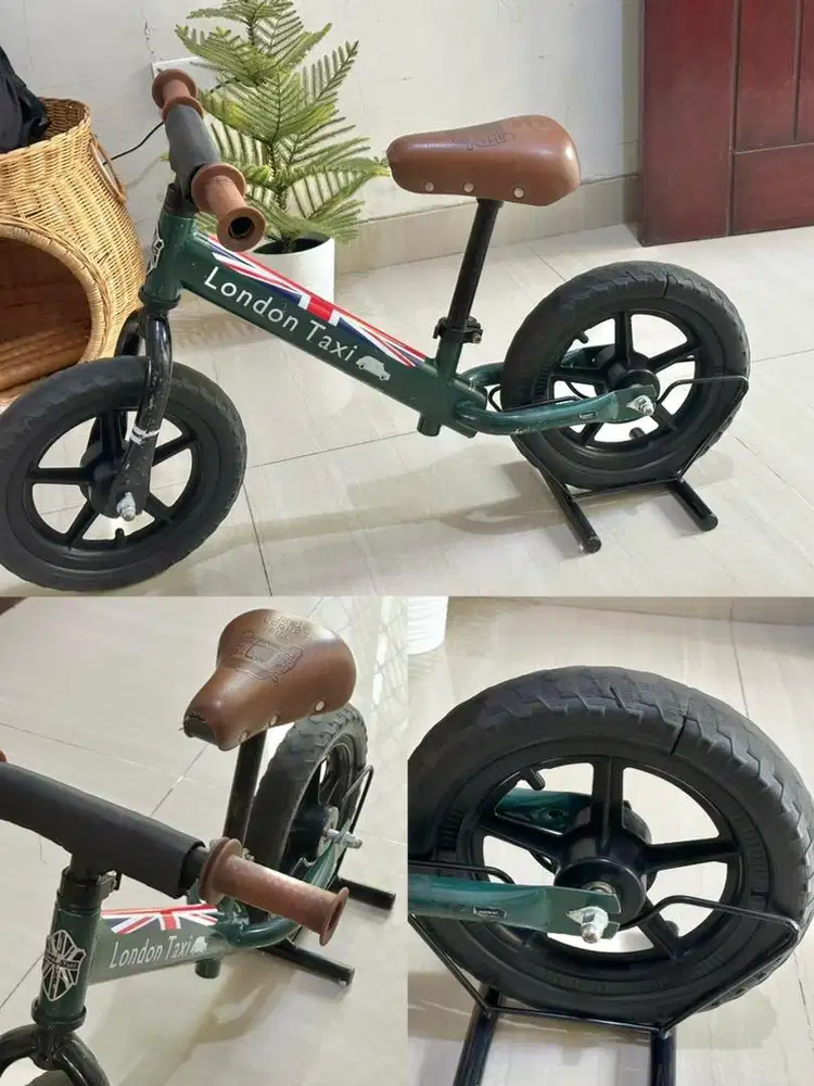 Sepeda Anak London Taxi Balance Bike Push Bike Green Emerald 12