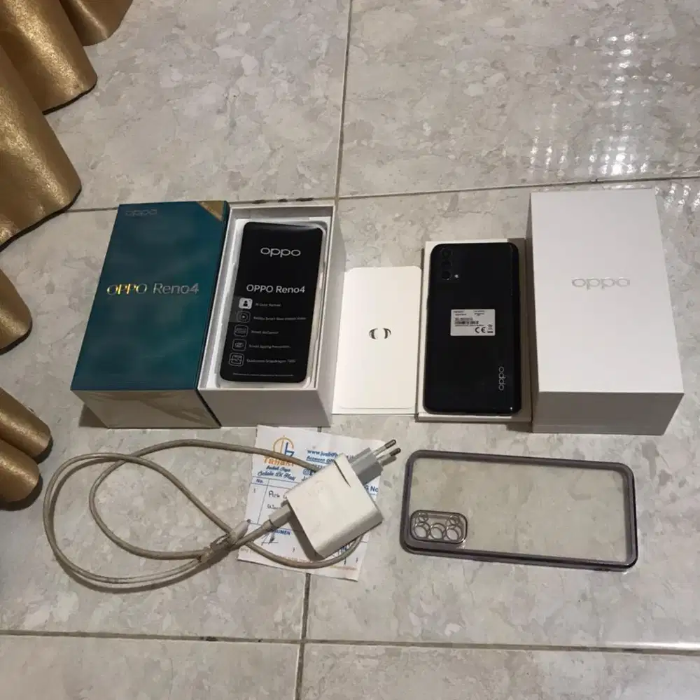 Android HP Oppo Reno 4 8/128 Mulus Komplit Istimewa