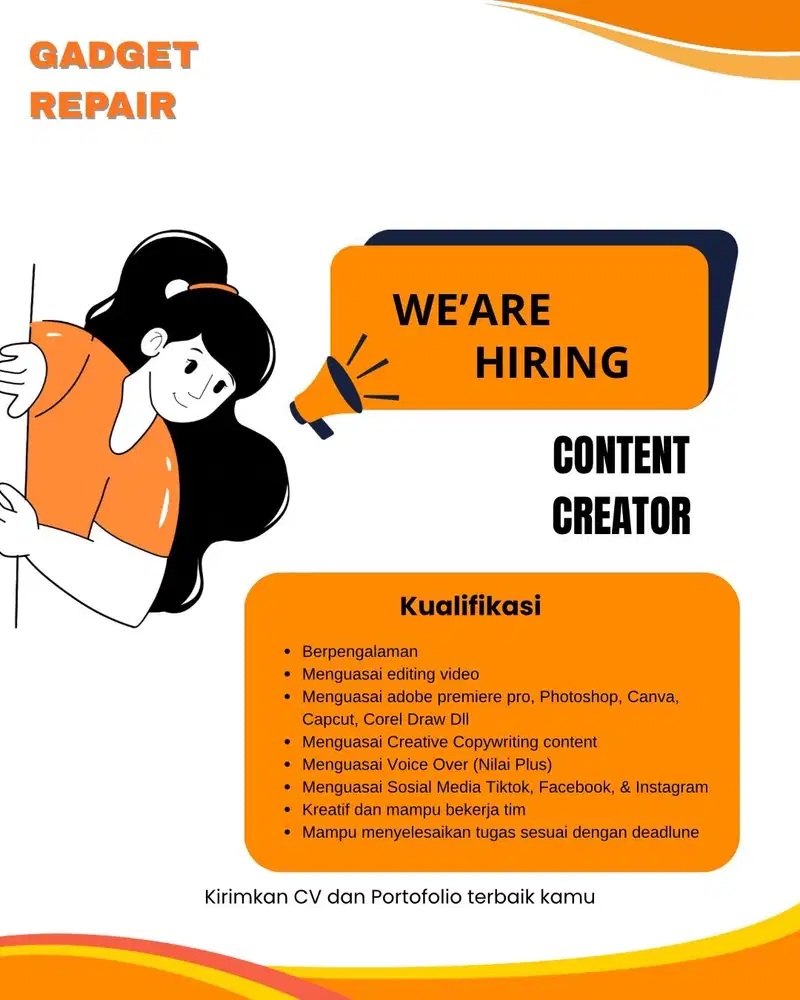 LOWONGAN KERJA KONTEN KREATOR