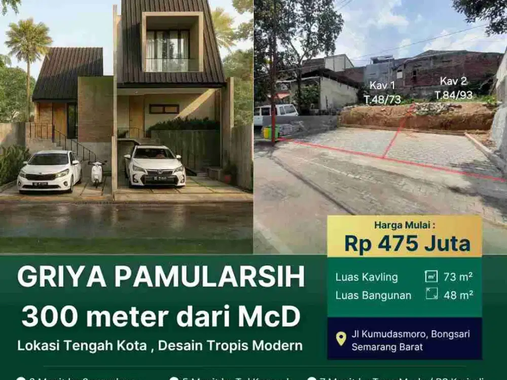 Rumah Griya Pamularsih Semarang Dekat ke Sampokong, Kariadi dan Tugu Muda