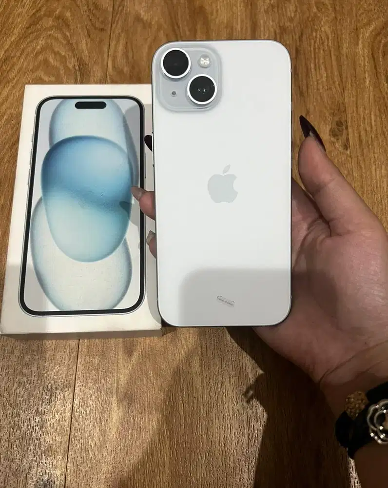 iPhone 15 128gb Blue Garansi Resmi iBox Fullset Nominus